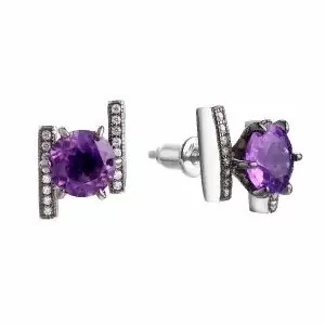 Серьги пуссеты из серебра