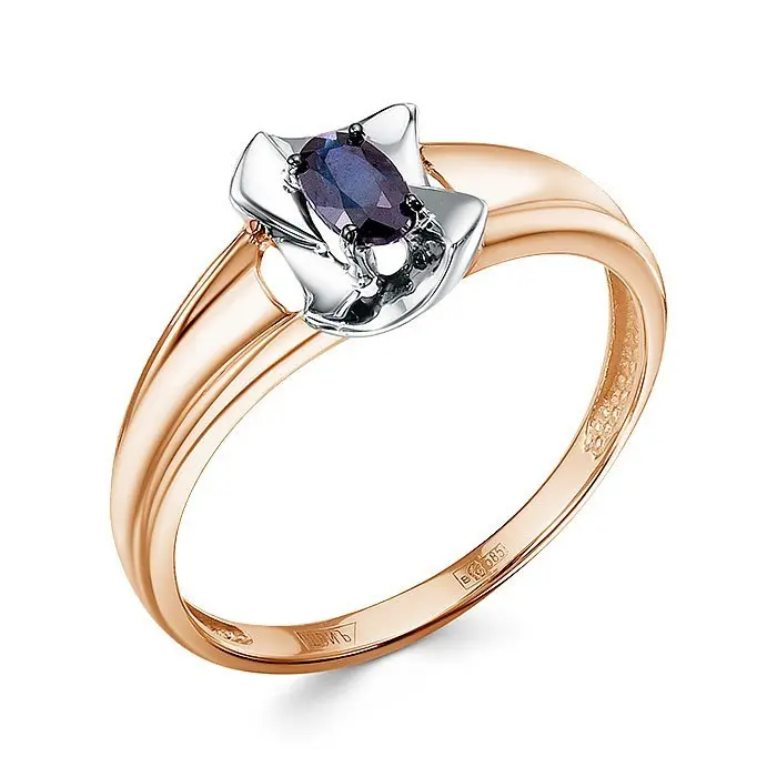 Кольцо декоративное из комбинированного золота