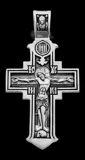 Подвеска крест из серебра