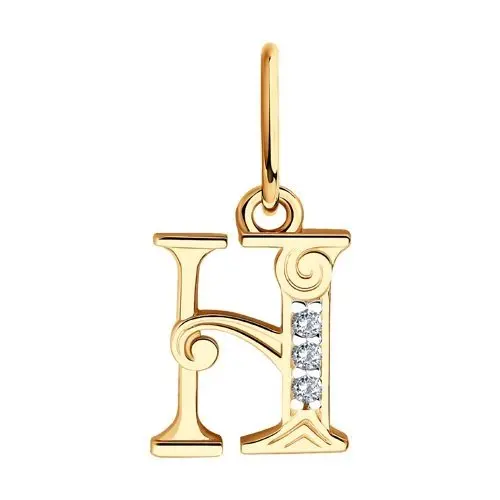 Подвеска буква из красного золота