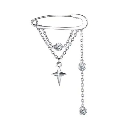 Брошь из серебра вид 1