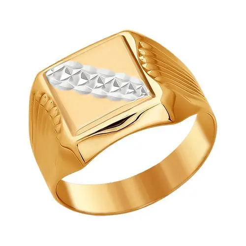 Печатка из комбинированного золота