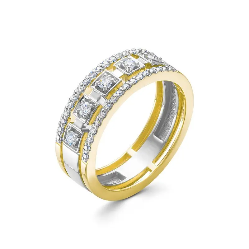 Кольцо декоративное из желтого золота