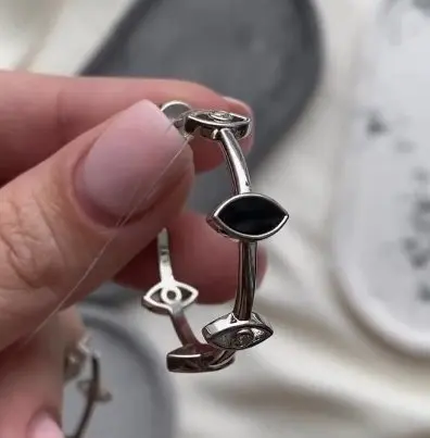 Серьги конго из серебра