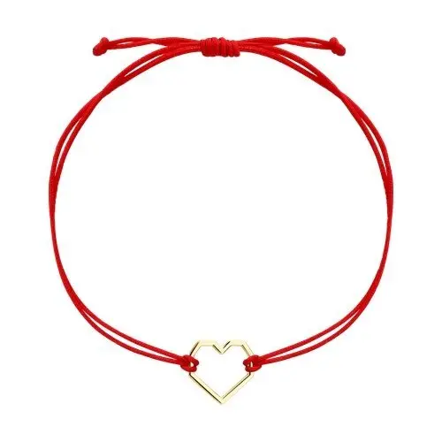 Браслет шнурок из красного золота