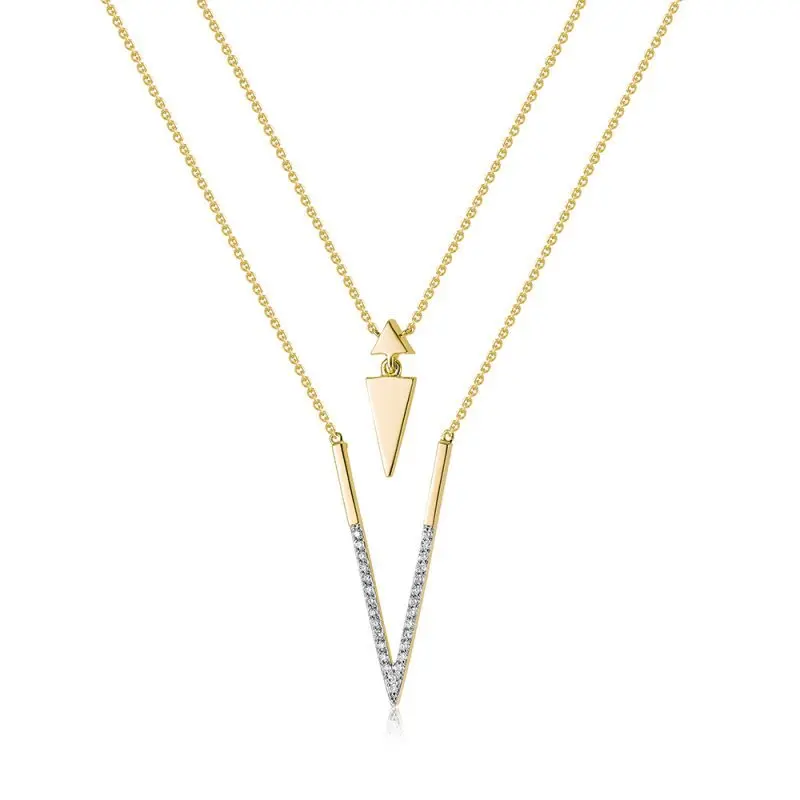 Цепь колье из желтого золота