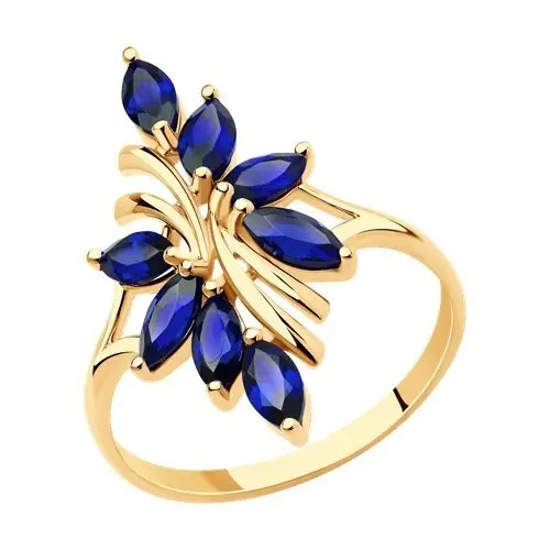 Кольцо декоративное из красного золота