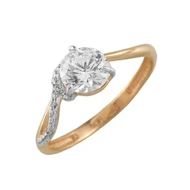 Кольцо декоративное из красного золота