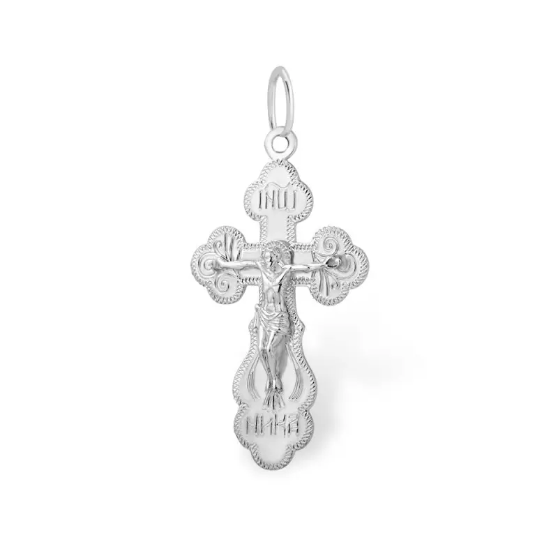 Подвеска крест из серебра
