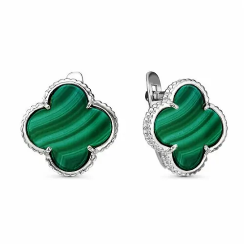 Серьги с английским замком из серебра
