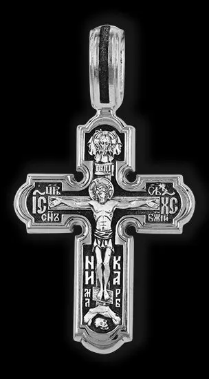 Подвеска крест из серебра