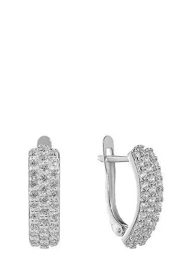 Серьги с английским замком из серебра