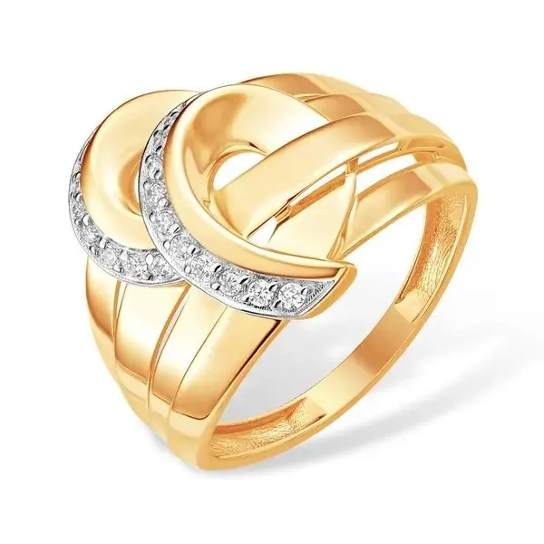 Кольцо декоративное из красного золота