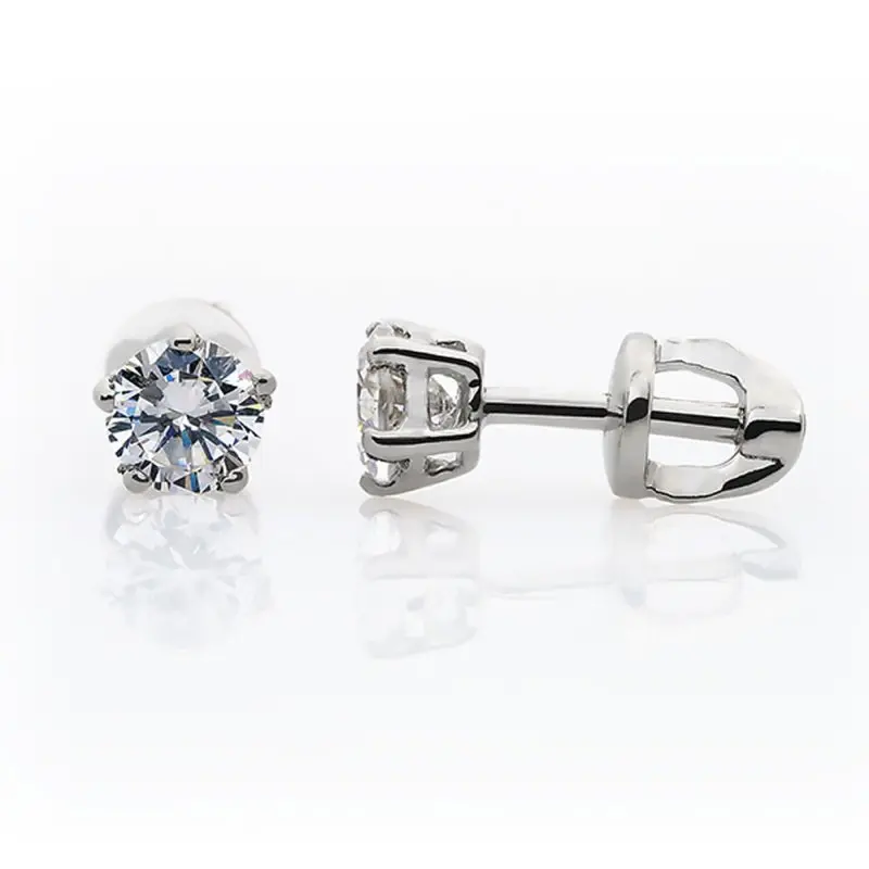 Серьги пуссеты из серебра