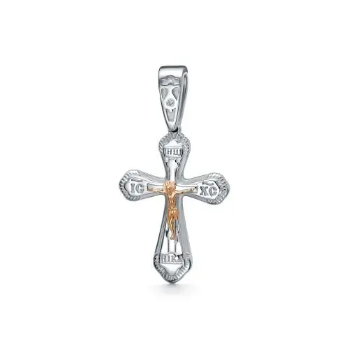 Подвеска крест из серебра