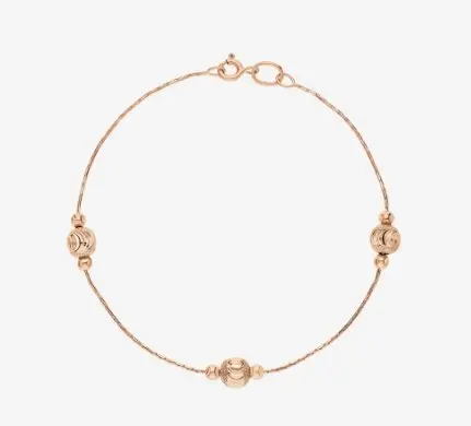 Браслет декоративный из красного золота