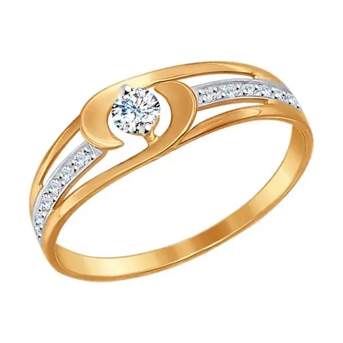 Кольцо декоративное из красного золота