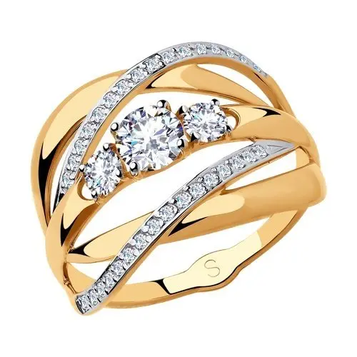 Кольцо декоративное из красного золота