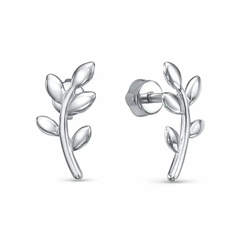 Серьги пуссеты из серебра