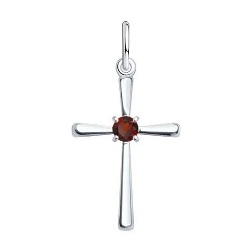 Подвеска декоративный крест из серебра