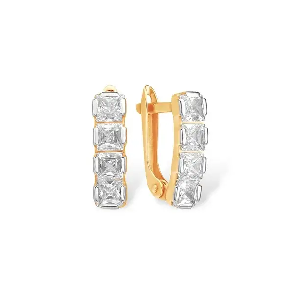 Серьги детские из красного золота