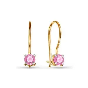 Серьги детские из красного золота