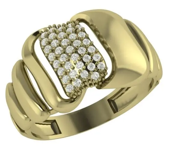 Кольцо декоративное из красного золота