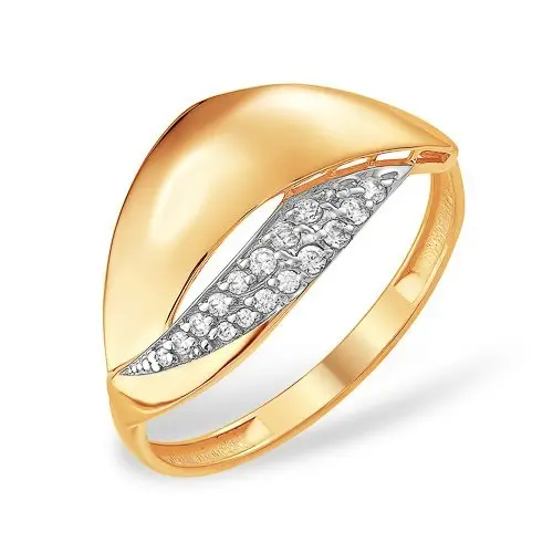 Кольцо декоративное из красного золота