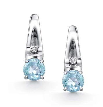 Серьги с английским замком из серебра