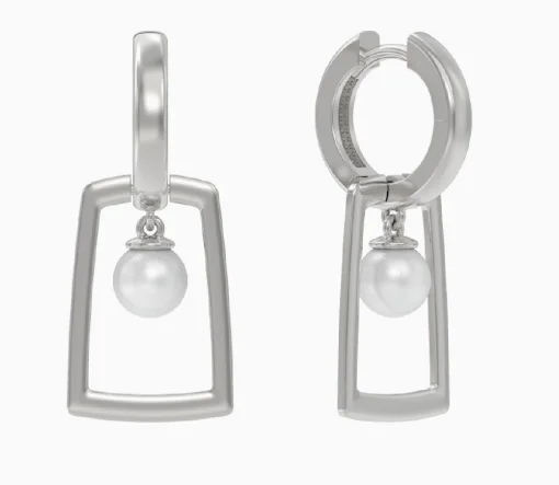 Серьги подвесные из серебра