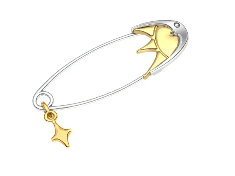 Брошь-булавка "Солнце и Луна" СЧАСТЬЕ-Б-017