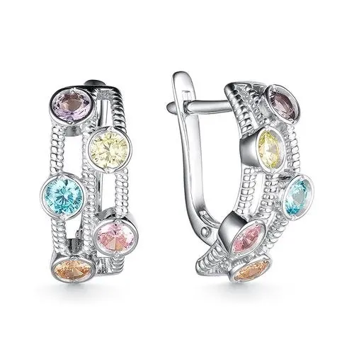 Серьги с английским замком из серебра