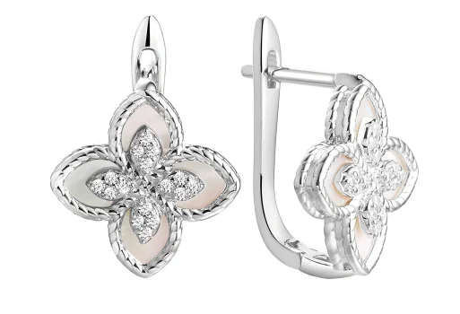 Серьги с английским замком из серебра