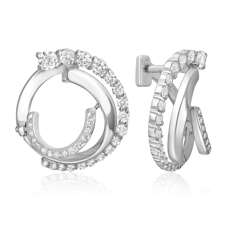 Серьги с английским замком из серебра