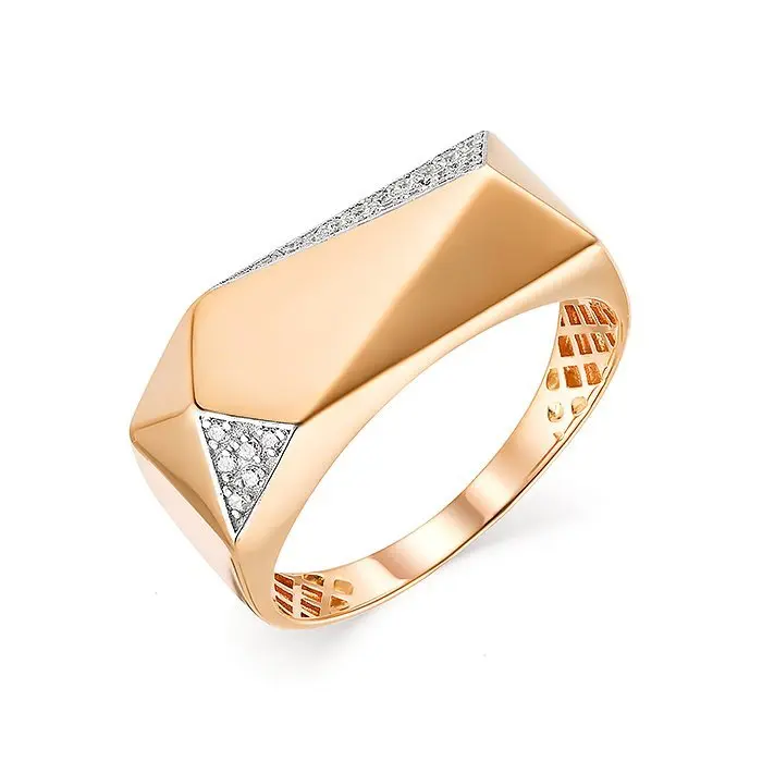 Кольцо декоративное из красного золота