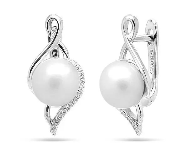 Серьги с английским замком из серебра