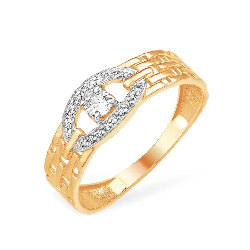 Кольцо декоративное из красного золота