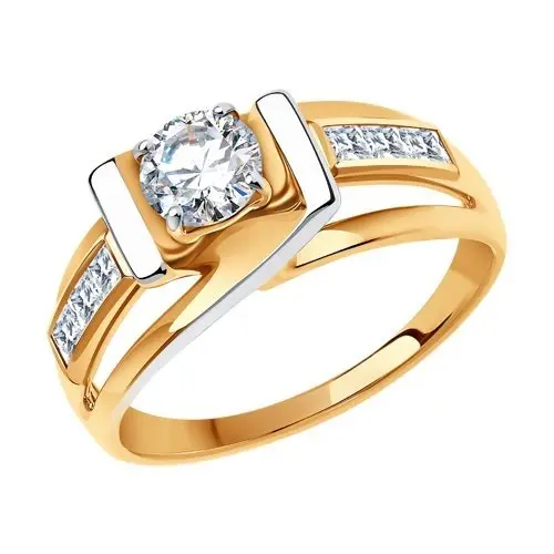 Кольцо декоративное из красного золота