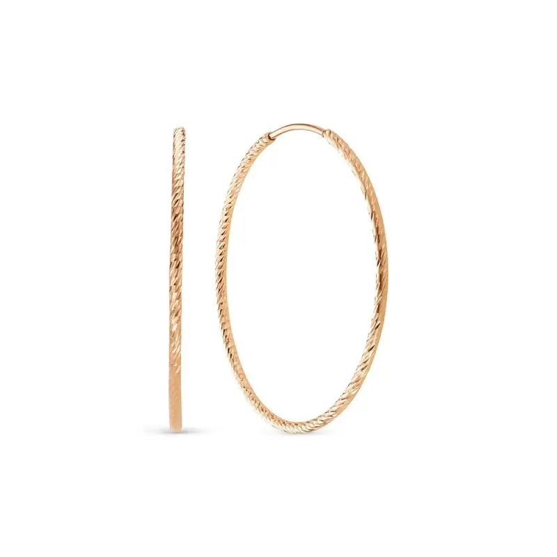 Серьги конго из красного золота