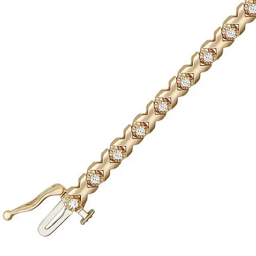 Браслет декоративный из красного золота