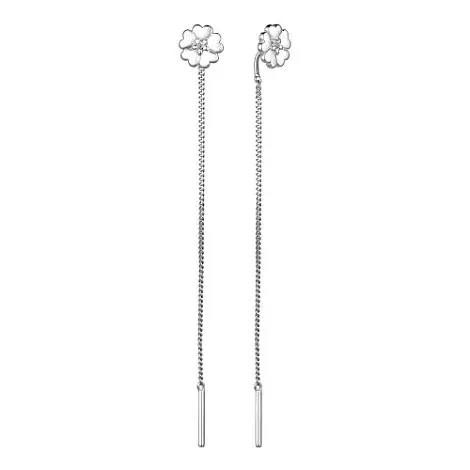 Серьги цепочки из серебра