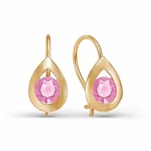 Серьги детские из красного золота