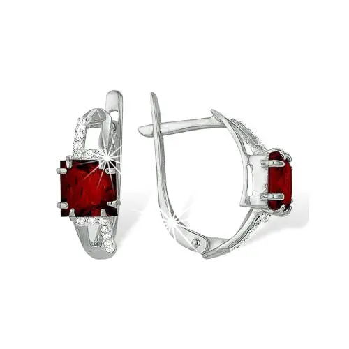 Серьги с английским замком из серебра