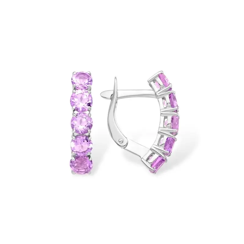 Серьги с английским замком из серебра