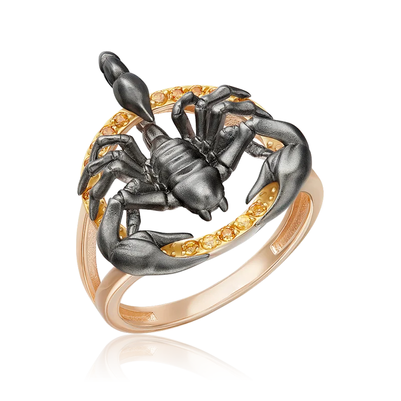 Кольцо декоративное из красного золота