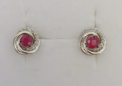 Серьги пуссеты из серебра