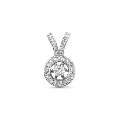 Подвеска бегунок из белого золота