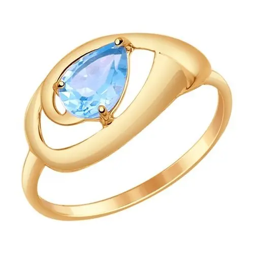 Кольцо декоративное из красного золота