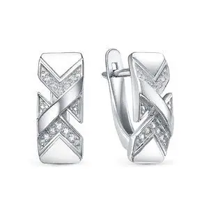 Серьги с английским замком из серебра