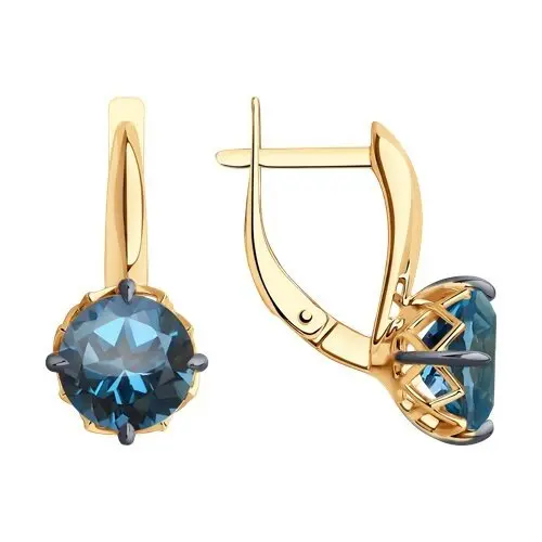 Серьги с английским замком из красного золота